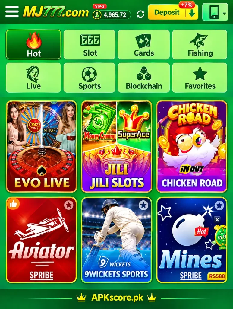 mj77 game interface
